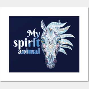 Horse Lover Design My Spirit Animal BoHo Graphic Posters and Art